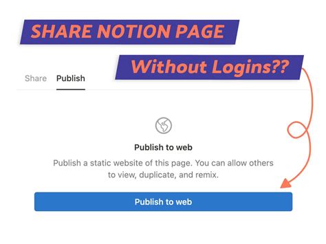 How to share Notion page by web without login Notion App Tutorial