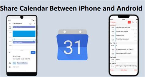 How to share a calendar between iphone and android AndroidPhone