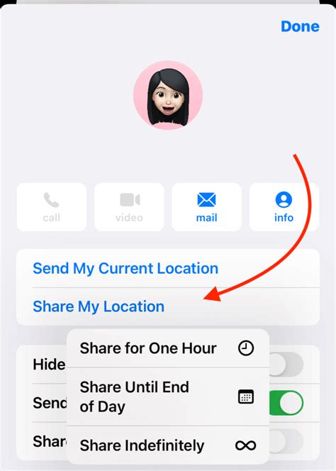 How to share my location in iphone