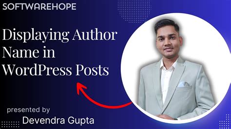 How to show author name in wordpress post