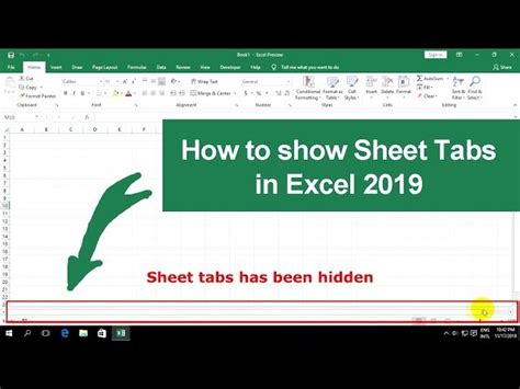 How to show sheet tabs in Ms Excel 2019 YouTube