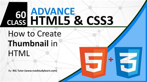 How to show video thumbnail in html