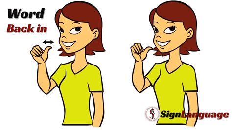 How to sign back in asl