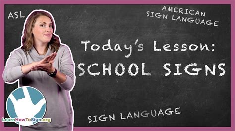 How to sign school in asl