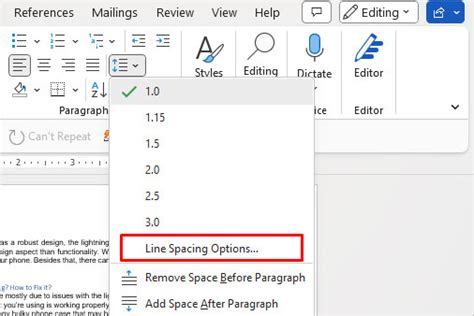 How to single space in word