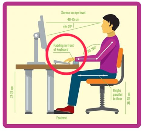 How to sit in front of computer