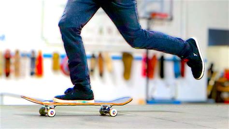How to skateboard for beginners. Step on the board with the front foot toe pointed forwards, covering two of the bolts and leaving the other two visible. The back foot should remain on the ground for now. With a slight bend in the knees, put the weight into the ball of the back foot, push against the ground until the board starts to … 