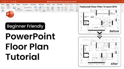 How to sketch a floor plan of house in MS PowerPoint - YouTube