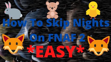 How to skip nights in fnaf 2. Version: 2.12.0 3 months ago. Download (1024 MB) FNAF Rewritten: '87 is a re-imagining of FNAF 2. Welcome to the new and improved Freddy Fazbear's Pizza! What Jeremy had thought would be a small summer job quickly becomes a stressful nightmare. As he struggles to survive, the discovery of new evidence from last year's missing children incident ... 