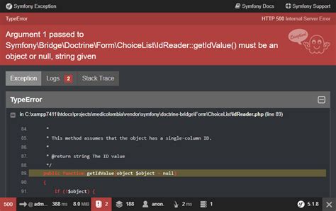 How to solve Symfony 5 Exception Argument 1 passed to Symfony\Bridge