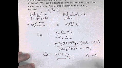 How to solve calorimeter problems. 0oC is quickly stirred into 40.  It discus...
