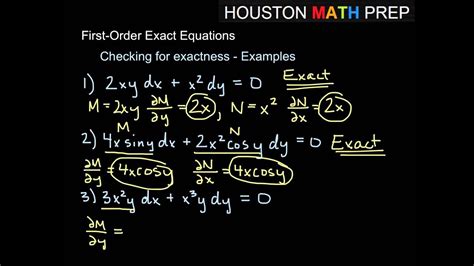 How to solve exact differential equations YouTube