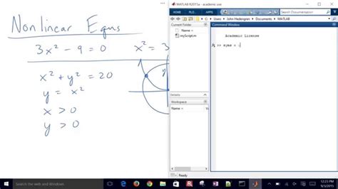 How to solve nonlinear equations in matlab