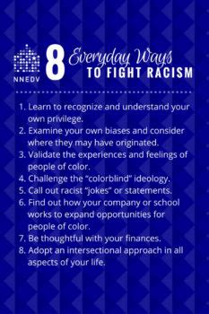 Principle 3: Strategies should deal with the dispositions and behavior of all racial and ethnic groups involved. Often, race relations programs and activities focus on awareness and knowledge about, and behavior toward, persons of color. And some of these programs focus on the treatment of and attitude toward a single racial or ethnic group.. 
