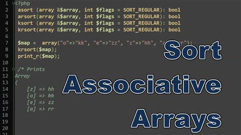 How to sort associative array in php