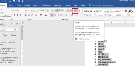 How to sort references alphabetically in word