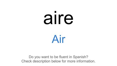 How to spell air in spanish
