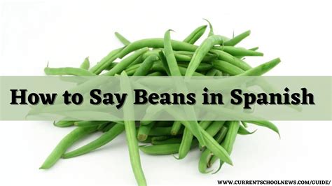 How to spell beans in spanish