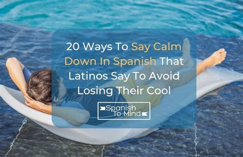 How to spell calm down in spanish