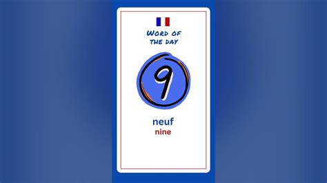 How to spell nine in french