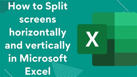 How to split screen in Excel vertically and horizontally Horizontal