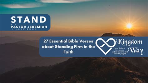 How to stand firm in faith