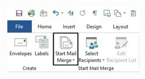 How to start mail merge in word