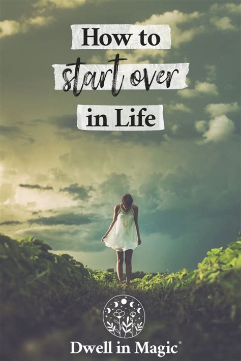 How to start over in life. May 30, 2022 · Khazan: So you start out life: Everything’s great, you’re excited, you’re happy, you’re in your early 20s, you’re going clubbing, you don’t get hangovers. You’re just loving life ... 