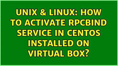 How to start rpcbind service in linux