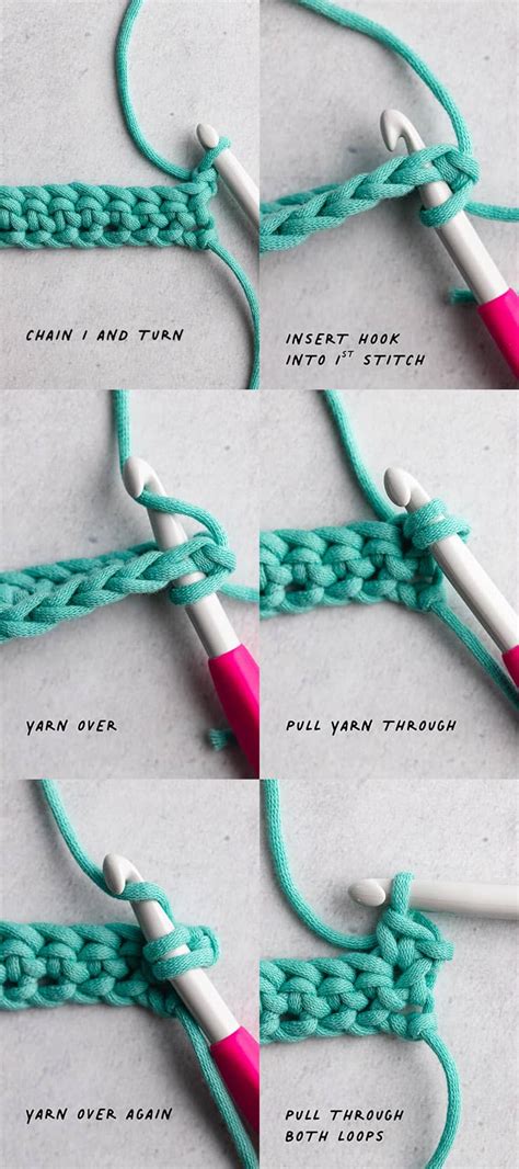 Wrap the new yarn around the hook and make your chain stitches with t