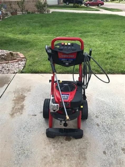 Step 8: As you use your Troy Bilt pressure washer, the deterge