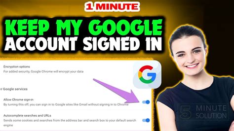 When you stay signed in to your account, you can use Google services soon as you open them. For example, you can quickly check your email in Gmail or see your past searches in Chrome. Stay signed in. If Google keeps signing you out, here are some steps you can try: Make sure cookies are turned on. Some antivirus or related software may delete ... . 