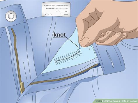How to stitch a hole in pants