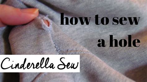 How to stitch a hole in shirt