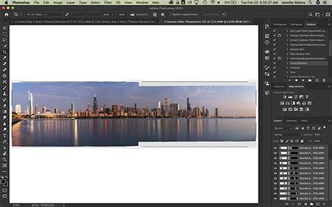 How to stitch a panorama in photoshop