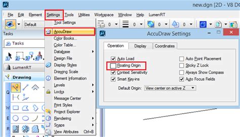 How to stop AccuDraw compass from relocating MicroStation Wiki MicroStation Bentley