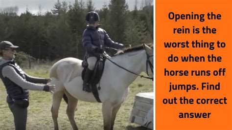 How to stop a horse running out. - YouTube