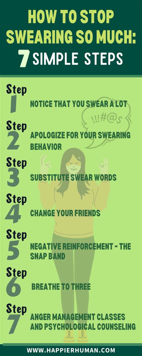 How to stop cussing. Nov 27, 2018 · There are a couple of ways to break oneself of the habit of swearing. The first is simply to practice not saying anything. This is a fairly easy skill to develop: during every day conversation ... 