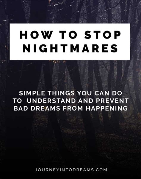 How to stop dreaming nightmares