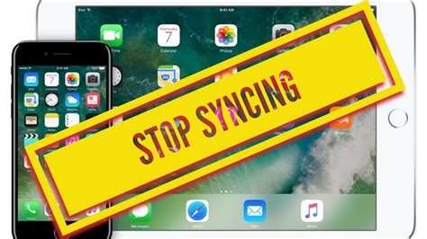 How to stop ipad and iphone syncing
