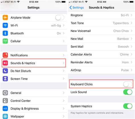 How to stop keyboard sound on iphone