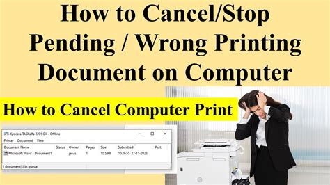 How to stop pending printing