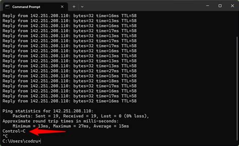 How to stop ping command in terminal. com, how do I then stop this task (other than closing the...