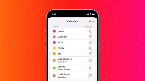 How to stop sharing calendars in the Calendar app