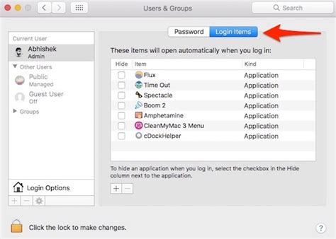 How to stop startup programs in mac