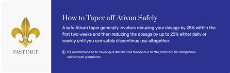 How to stop taking ativan safely