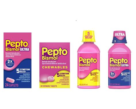 Pepto Bismol is an over-the-counter medicine formulated to coat your digestive tract to calm and soothe nausea, heartburn, indigestion, upset stomach, and diarrhea. The convenient chewable form allows you to take Pepto Bismol on-the-go so you can travel worry-free. They are delightful, easy to carry in your pocket, purse or your bag so you …. 