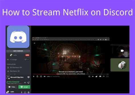 How to stream netflix on discord. Step 2: Launch Netflix in your web browser (chrome, firefox, or Edge), log into your account and start playing the show or movie you want to stream. Step 3: Return to Discord and join a voice channel on your server. Step 4: Click on the " Share Your Screen " icon located at the bottom left of the Screen. Step 5: A window will pop up and allow ... 