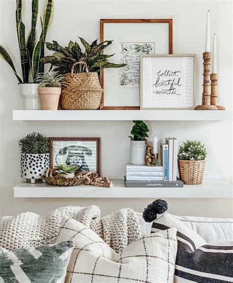 How to style objects on a floating shelf