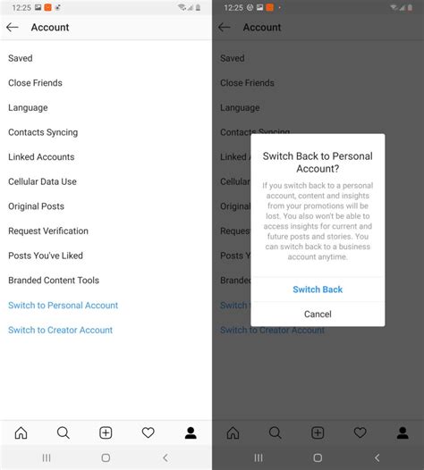 How to switch to personal account on instagram. 1. Move to the profile page of your Business account on Instagram and tap the three horizontal lines icon at the top-right corner. 2. Select Settings from the list and tap on Preferences. 3. Tap on Switch account type. 4. Tap on Switch to Personal Account to make the changes. 5. 
